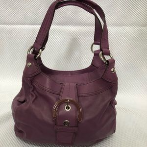 Coach purple leather handbag